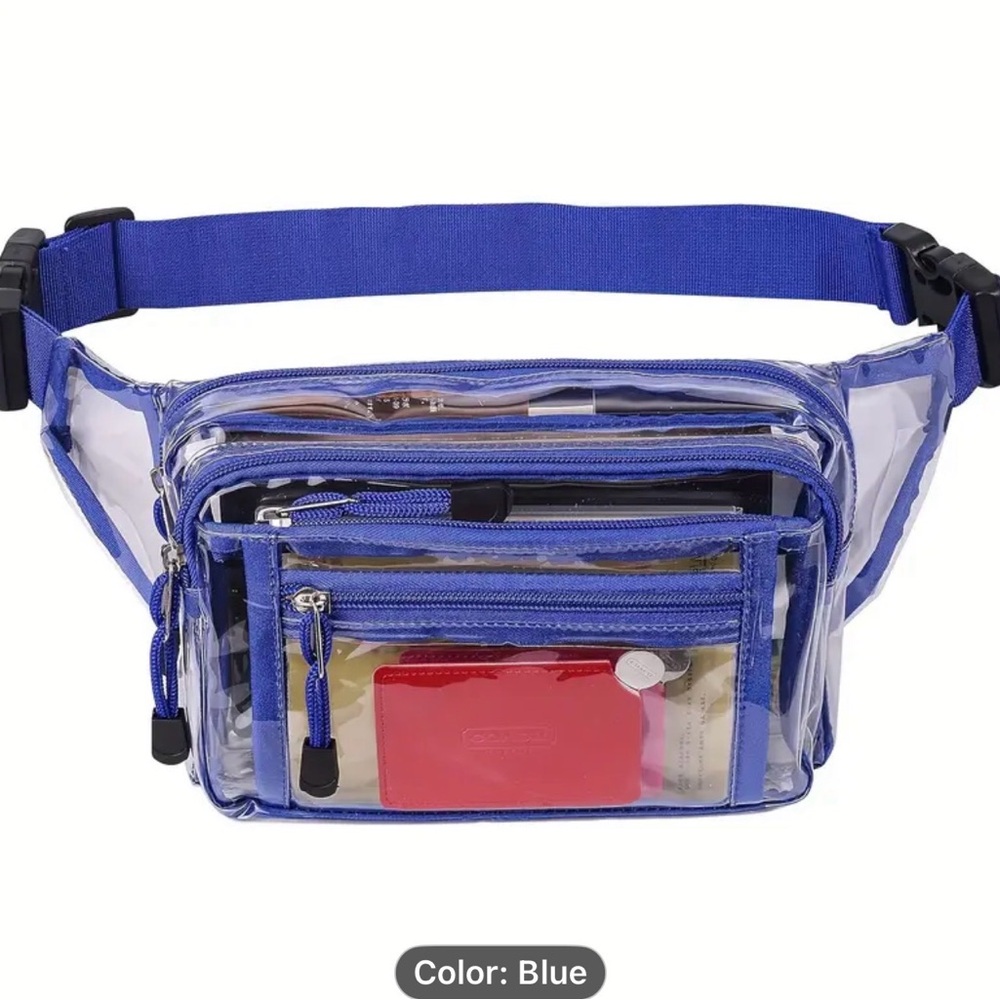 Blue Transparent unisex Waist Bag

1 blue / 1 gray pick one state color